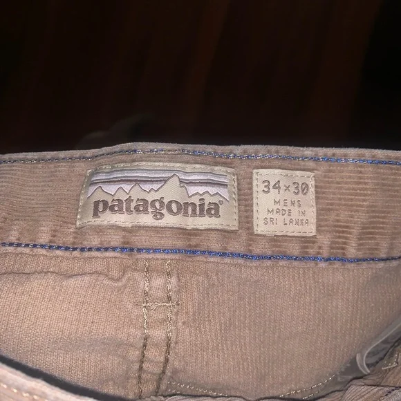 Patagonia Iron Clad Tan Regular Fit Corduroy Pants Classic Organic Cotton 34x30 - Picture 9 of 11